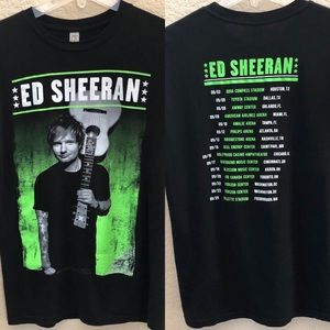 Ed Sheeran black concert tour shirt